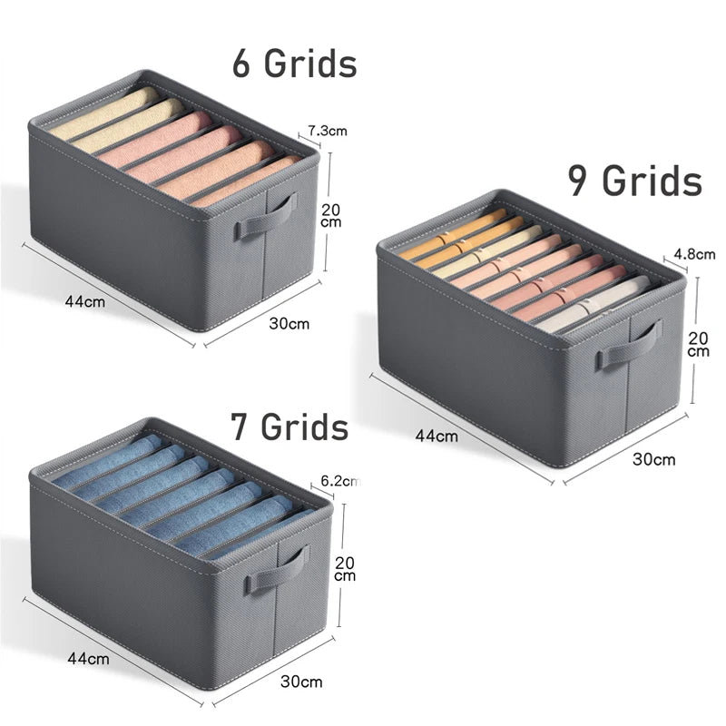 zspecial ®Thickened Clothes Organizer Box Foldable Grid Storage