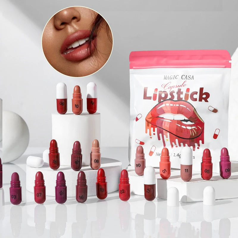 zspecial®Mini Matte Lipstick Set Waterproof Long Lasting Velvet