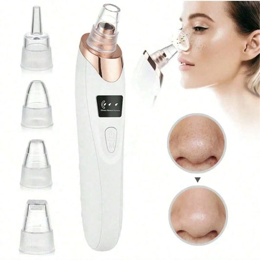 Rechargeable Blackhead Remover Face Vacuum Cleaner – Electric Nose Pore Cleaner & Acne Extractor for Women