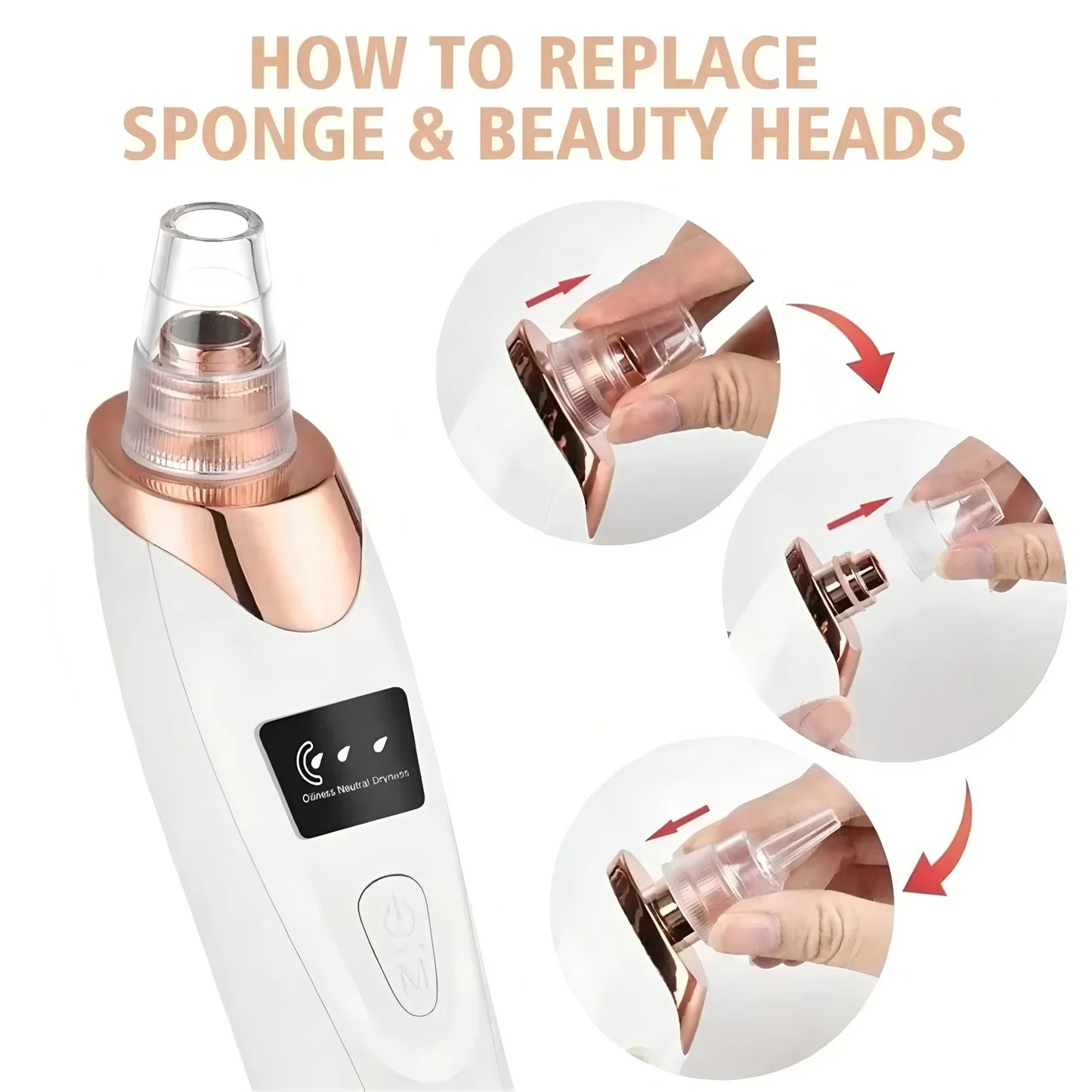 Rechargeable Blackhead Remover Face Vacuum Cleaner – Electric Nose Pore Cleaner & Acne Extractor for Women