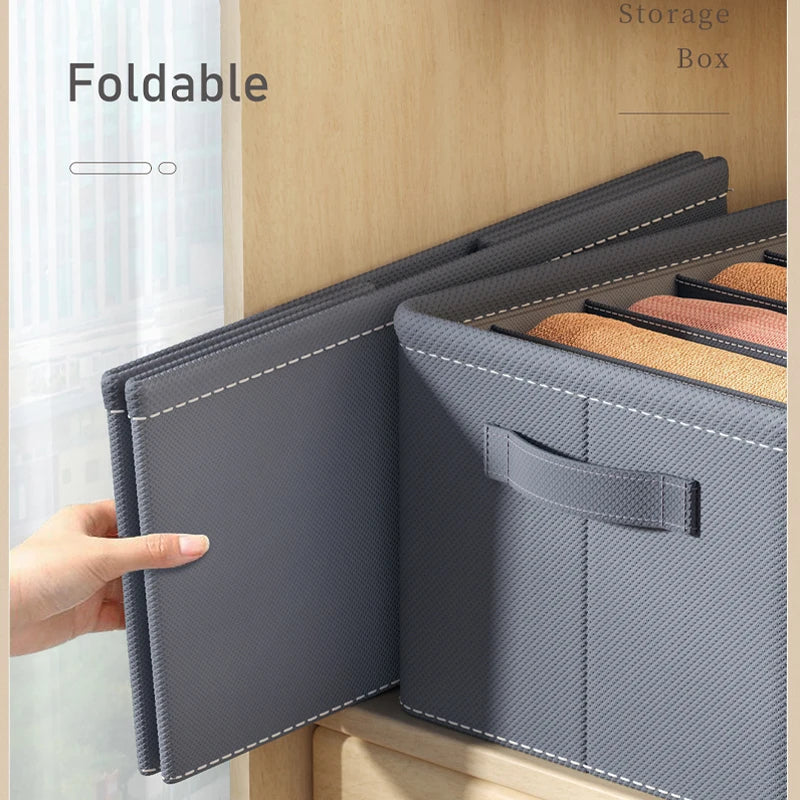 zspecial ®Thickened Clothes Organizer Box Foldable Grid Storage