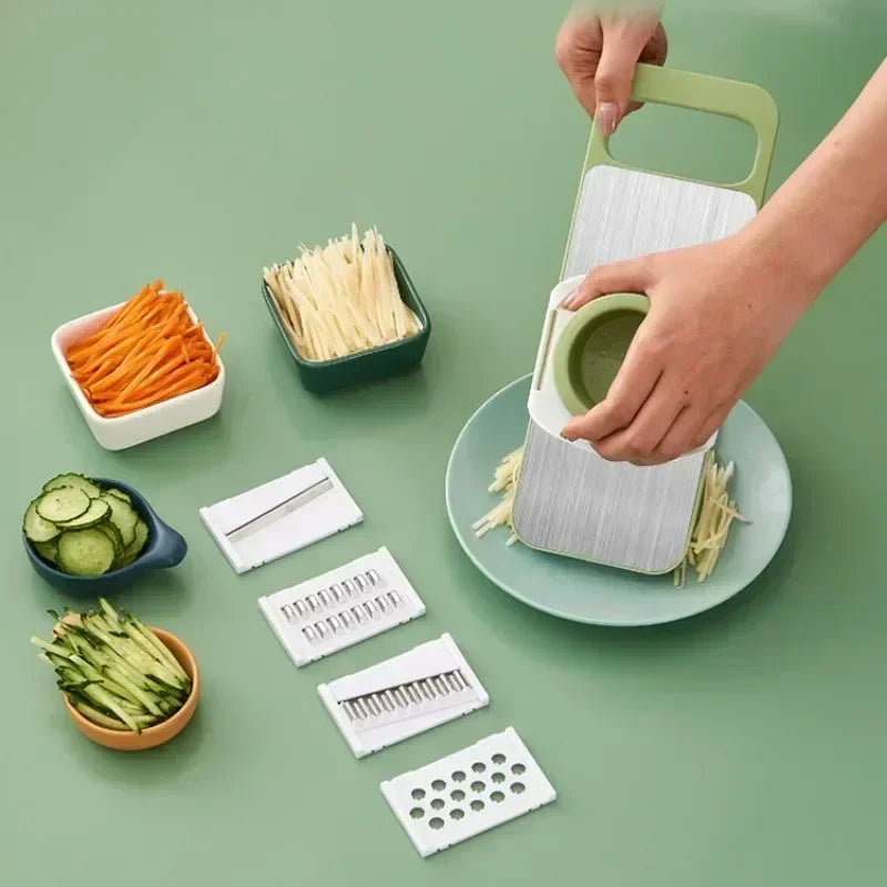 zspecial ®5-in-1 Stainless Steel Vegetable Slicer & Chopper
