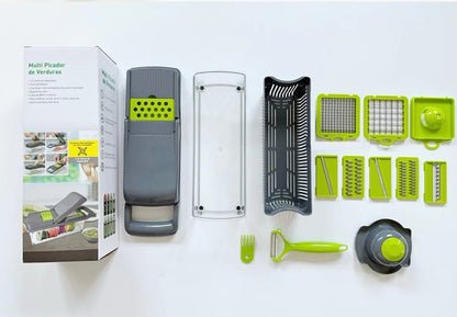 zspecial ®16-in-1 Vegetable Chopper Cutter & Mandoline Slicer with Container | Kitchen Gadget Pakistan