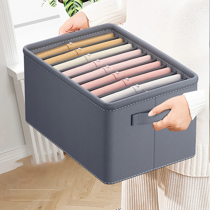 zspecial ®Thickened Clothes Organizer Box Foldable Grid Storage