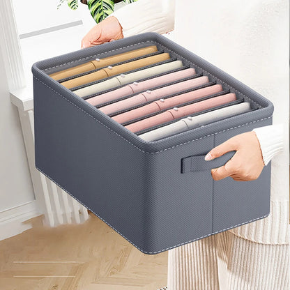 zspecial ®Thickened Clothes Organizer Box Foldable Grid Storage
