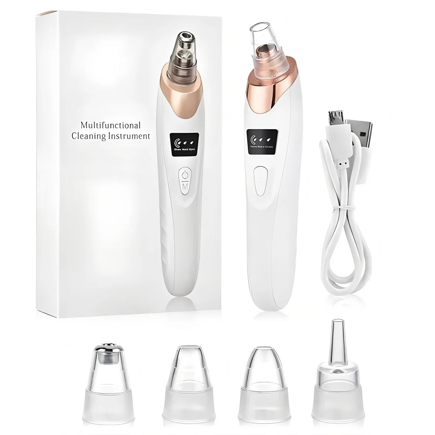 Rechargeable Blackhead Remover Face Vacuum Cleaner – Electric Nose Pore Cleaner & Acne Extractor for Women