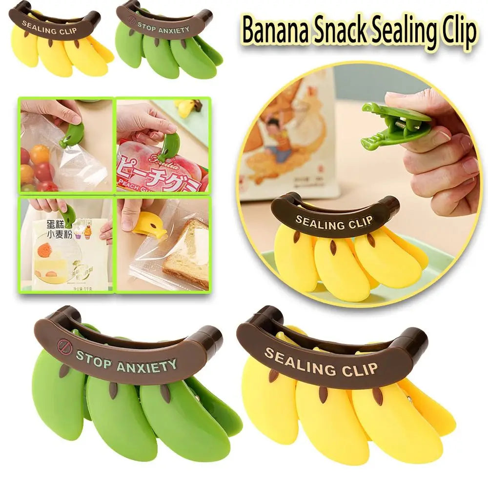 zspecial®Banana Magnetic Food Sealing Clip Bag Sealer Fresh Keeper